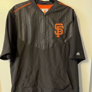 San Francisco Giants Majestic Cool Base On Field Short Sleeve Training Jacket